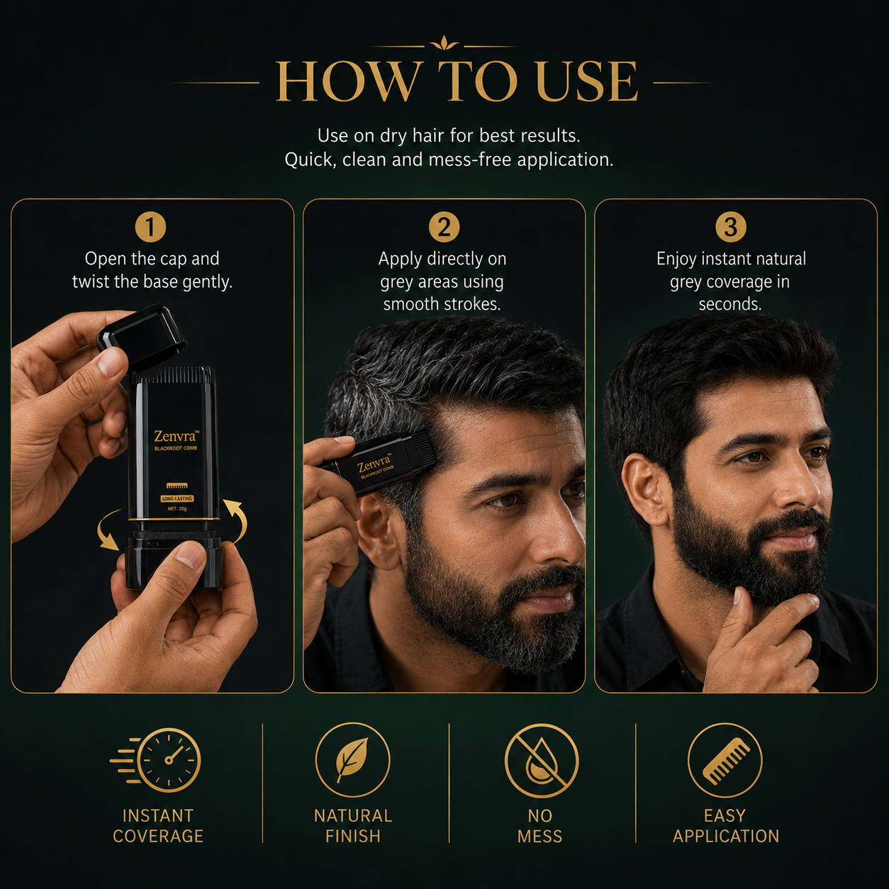 Zenvra™ BlackRoot Comb